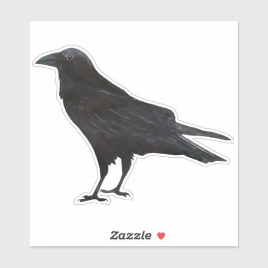 Black Bird Crow Sticker (Vel)