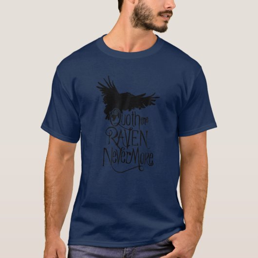 Black Bird, Crows And Ravens, Mythical Edgar Allan T-shirt (Voorkant)