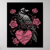 Black Bird F-caw-f Funny Valentines Day  Poster (Voorkant)