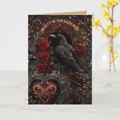 Black Bird Gothic Beauty beroemd gemaakt door Dark Kaart (Gele Bloem)