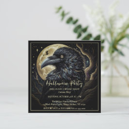 Black Bird Halloween Uitnodiging