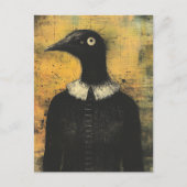 Black Bird in a Black Dress Fantasy Briefkaart (Voorkant)