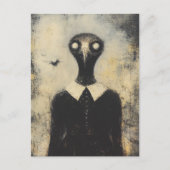 Black Bird in a Black Dress Horror Fantasy Briefkaart (Voorkant)
