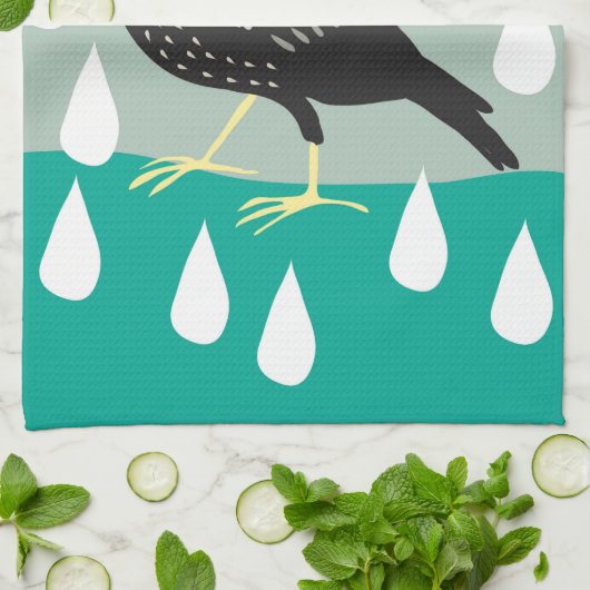 Black Bird Kitchen-handdoek Theedoek (Gevouwen)