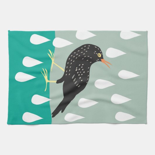 Black Bird Kitchen-handdoek Theedoek (Horizontaal)