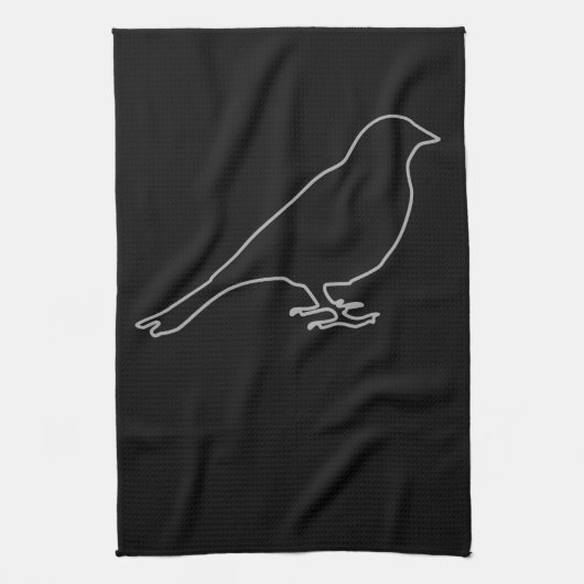Black Bird Kitchen Towel Theedoek (Verticaal)