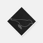 Black Bird Napkins Servetten (Hoek)