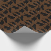 Black Bird of Raven misschien Crow Cadeaupapier (Hoek)