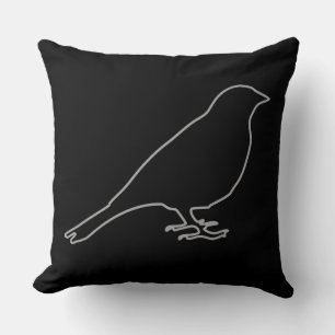 Black Bird Pillow Kussen