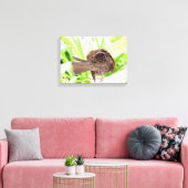 Black Bird Preening Canvas Afdruk (Insitu (Woonkamer))
