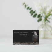 Black Bird Raven Logo Visitekaartje (Staand voorkant)