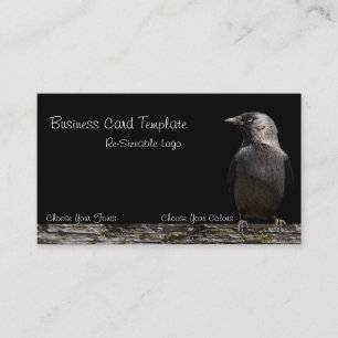 Black Bird Raven Logo Visitekaartje