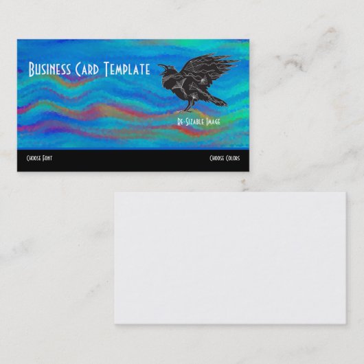 Black Bird Raven Visitekaartje (Voorkant / Achterkant)