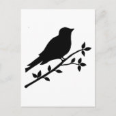Black Bird Silhouette Briefkaart (Voorkant)