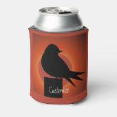 Black Bird Silhouette Sun Thunder_Cove Blikjeskoeler (Blikje Achterkant)