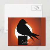 Black Bird Silhouette Sun Thunder_Cove Briefkaart (Voorkant / Achterkant)