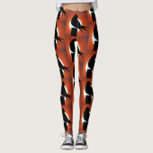 Black Bird Silhouette Sun Thunder_Cove Leggings (Voorkant)