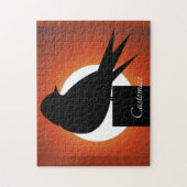 Black Bird Silhouette Sun Thunder_Cove Legpuzzel (Verticaal)