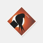 Black Bird Silhouette Sun Thunder_Cove Servet (Hoek)