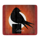 Black Bird Silhouette Sun Thunder_Cove Snijplank (Voorkant)