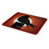 Black Bird Silhouette Sun Thunder_Cove Snijplank (Hoek)