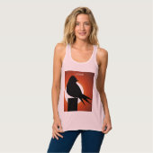 Black Bird Silhouette Sun Thunder_Cove Tanktop (Volledige Voorkant)