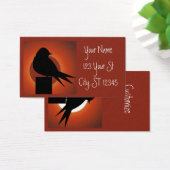 Black Bird Silhouette Sun Thunder_Cove Visitekaartje (Bureau)