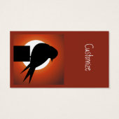 Black Bird Silhouette Sun Thunder_Cove Visitekaartje (Achterkant)