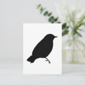Black Bird Silhouette Unique Gift Cadeau Briefkaart (Staand voorkant)