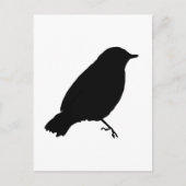 Black Bird Silhouette Unique Gift Cadeau Briefkaart (Voorkant)