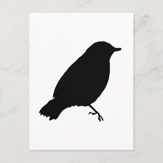 Black Bird Silhouette Unique Gift Cadeau Briefkaart (Voorkant)