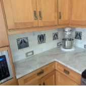 Black Birds Art Nouveau Vogel Art Deco BlackBirds Tegeltje