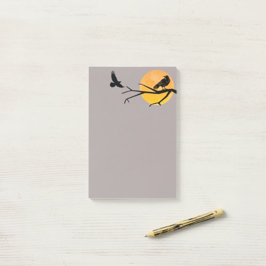 Black Birds Call of the Raven Post-it® Notes (Op bureau)