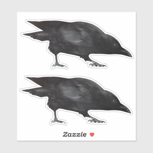 Black Birds Crow Sticker (Vel)