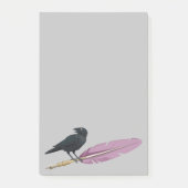 Black Birds Feather Pen Raven Post-it® Notes (Voorkant)