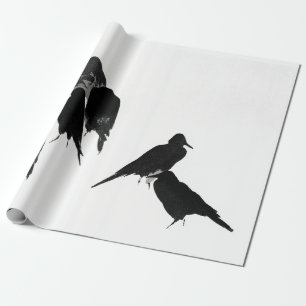 BLACK BIRDS JAPANESE AFDRUKpapier Cadeaupapier