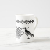 Black Birds & Reeds Bone China Mug Porselein Kop (Voorkant rechts)