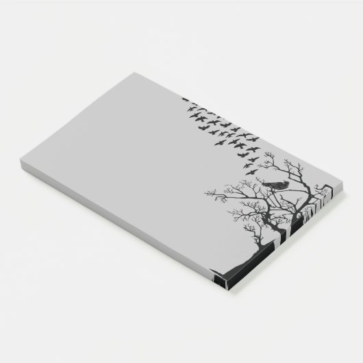 Black Birds The Ravens Sticky Post-it Notes (Schuin)