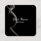 Black Birth Doula, verloskundige Zwangerschap Visi Vierkante Visitekaartje (Voorkant)