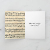 Black Birthday Bow on Music Kaart (Binnen)