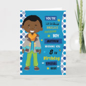 Black Birthday Boy Kaart (Voorkant)