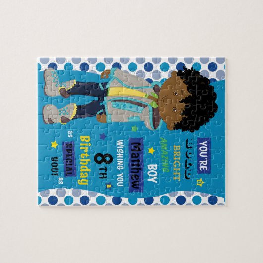 Black Birthday Boy Legpuzzel (Horizontaal)