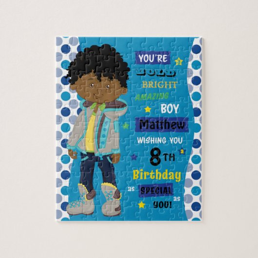 Black Birthday Boy Legpuzzel (Verticaal)