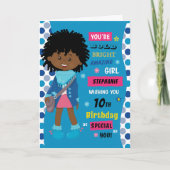 Black Birthday Girl Kaart (Voorkant)