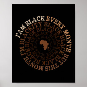 Black Black Black Black Geschiedenis Maand Poster