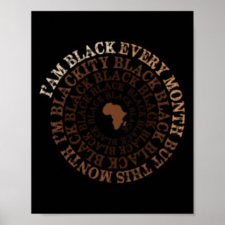 Black Black Black Black Geschiedenis Maand Poster