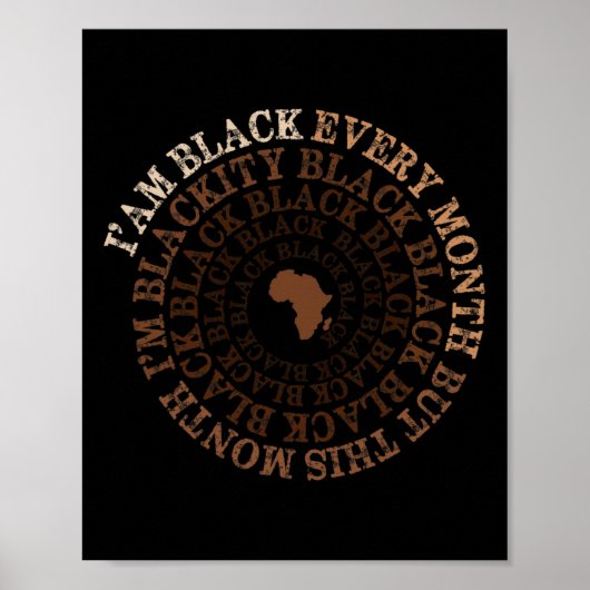 Black Black Black Black Geschiedenis Maand Poster (Voorkant)