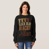 Black Black Blackity Black BHM Pride Fist Hands Bl Trui (Voorkant volledig)