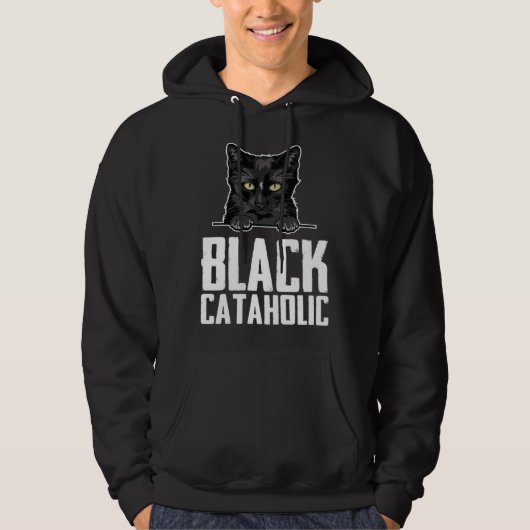 Black  Black cat  Black mom Hoodie (Voorkant)