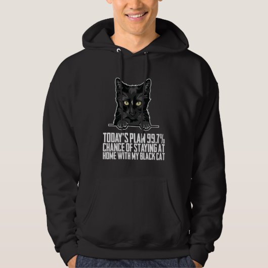Black  Black cat  Black mom Hoodie (Voorkant)